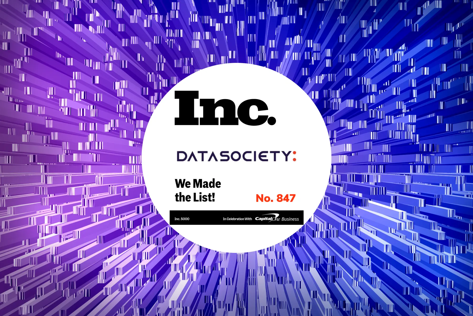 For the 2nd Consecutive Year, Data Society is Ranked on the Inc. 5000 Annual List