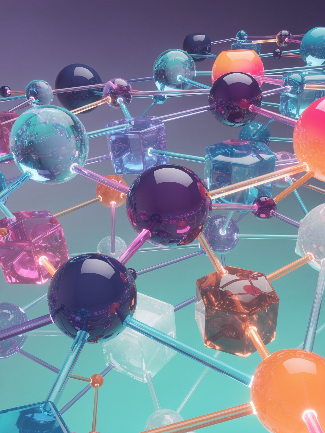 Interconnected orbs representing leadership